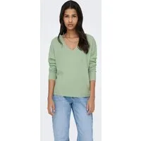 ONLY V-Ausschnitt-Pullover ONLRICA LIFE L/S V-NECK PULLO KNT NOOS Materialmix, regular fit