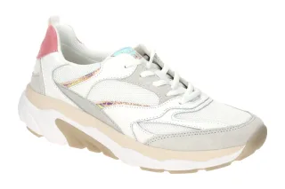 Gabor 66.936.51 ROLLINGSOFT Damenschuhe Sneaker wei?/white/pink bequem mit we...