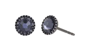 konplott - Ohrstecker - Black Jack grau
