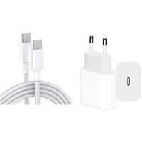 Ventarent Schnellladegerät USB C für iPhone 17+16+15 /Pro/Max/e/Air/Plus/iPad USB-Ladegerät (2,22 mA, Set, 2-tlg., 1 x Adapter 20 Watt + 1x Ladekabel USB-C auf USB-C 1 Meter, Fast Charging)