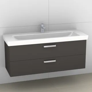 Artiqua 414 Waschtischunterschrank für Subway 2.0 7176D1 Stahlgrau, 414-WU2L-V74-7142-88 414-WU2L-V74-7142-88