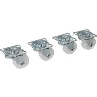 Lenkrolle 4 x Lenkrolle 31 mm mit Platte nicht abzeichnend