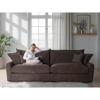 Home affaire Big-Sofa Finca XL, B: 190 cm, 4 Zierkissen, Mega-Sofa, in Cord oder Chenille-Struktur, Federkern