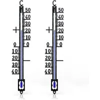 BEARWARE Analoges Thermometer aus Metall, Außenthermometer wetterfest, Außenwetterstation (Montagematerial, Messbereich -40° bis +50° C – klassisches Design)