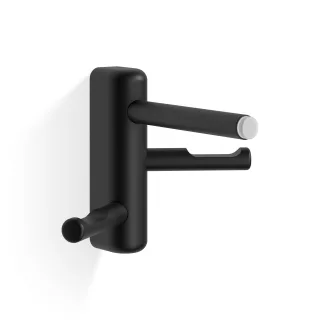 Giese Mehrfachhaken schwarz matt mit Türstopper, 11048-14 11048-14