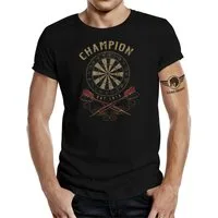 LOBO NEGRO® T-Shirt für den Dart Fan: Dart-Champion