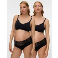 Mamalicious Bustier MLILJA FEED ME BRA NF 2-P A. NOOS (Packung, 2-tlg) mit abnehmbarem Träger