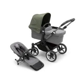 Bugaboo Donkey 5 Mono Complete Graphite/Grey Melange/Forest Green Kinderwagen-Set mit Liegewanne und Sitz
