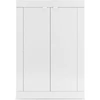 Home affaire Schuhschrank Basic Breite 78 cm, Höhe 116 cm, Schuhkommode, moderne Rahmenoptik, Metallgriffe, 4 Einlegeböden