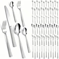 HOMELUX Besteck-Set Besteck set elegante Optik, ergonomische Haptik, Wellenschliff-Messer (72-tlg), 12 Personen, Edelstahl, Spiegelpoliert,spülmaschinengeeignet,hochwertiger Besteckkasten