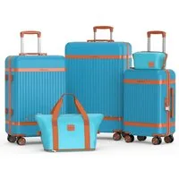 VALLSERO Trolleyset Hartschalen-Koffer set (M, L,XL) Rollkoffer, Reisekoffer, Handgepäck 4 Rollen, ABS-Material, TSA Zollschloss