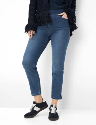 Raphaela by Brax Damen Schlupfjeans Style PAMINA 6/8 STONED SLIGHTLY USED, denim blau, Gr. 36