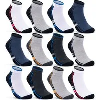 sockenkauf24 Sneakersocken 6 oder 12 Paar SPORT Socken Damen & Herren Sportsocken (12-Paar, 35-38) mit Frotteesohle Baumwolle - 16215/20