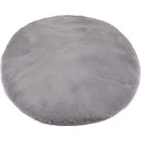 heimtexland Fellteppich Hochflor Teppich Rabbit 90 rund Hasenfell-Imitat, rund, super weich I Bettvorleger I Kinderzimmer-Teppich I waschbar