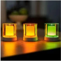 LA CUTE LED-Kerze MiLi LED-Teelichter Set, flammenlos, wiederaufladbar, warmweiß (Wiederaufladbares LED-Teelicht-Set, 3er-Set, warmweiß, für Wohnräume., 3-tlg., 3 LED-Teelichter Silikonhüllen Typ-C-Ladekabel, warmweißes Licht), Flammenlose LED-Kerze,