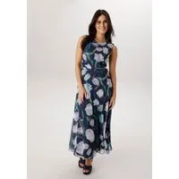 Aniston SELECTED Midikleid in Mesh-Qualiät und floralem Blütendruck