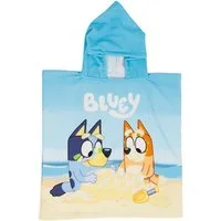 Bluey Badeponcho für Kinder – 55x110 cm – Kapuzenponcho aus weichem Polyester