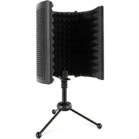 Pronomic Mikrofon-Halterung MP-40 Micscreen-Tischstativ - Ideal für Studio/Podcast & 2 Gelenke, (bis 0 Zoll, verhindert unerwünschte Schallreflektionen oder Echos)