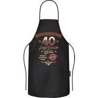 RAHMENLOS® Grillschürze Küchenschürze als Geschenk zum 40. Geburtstag: Sonderedition 40 Jahre