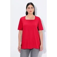Ulla Popken T-Shirt T-Shirt A-Linie Carré-Ausschnitt Halbarm