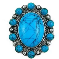 Westernlifestyle Anstecknadel Western-Blume Anstecker Pin Anstecknadel Country türkise Steine