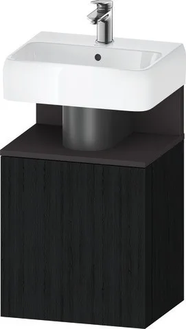 Duravit Qatego Waschtischunterbau wandhängend Eiche Schwarz Matt 440x350x645 mm - QA4076L80160000 QA4076L80160000