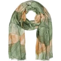 styleBREAKER Modeschal Langer Schal Ginkgo Leaves, (1-St)