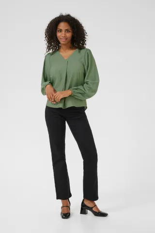 Langarm-Bluse Regular fit Sea Spray CC green