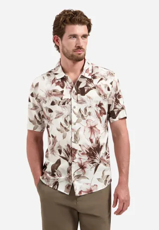 No Excess - Shirt Short Sleeve Allover Printed coral - Gr. - L