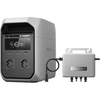 Ecoflow Balkonkraftwerk EcoFlow Delta 3 Plus Powerstation mit STREAM Mikrowechselrichter, (1 024 Wh Solargenerator, LiFePO4-Batterie, 1800W (3600W Spitze) Solargenerator), für Notstromversorgung, Camping