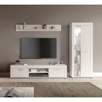 OTTO home Wohnwand AOSTA, Breite 235cm, 3-teilige Wohn-Kombination, (3-St., bestehend aus: Lowboard, Wandboard, Vitrine), Wohnwand, Kombination, Anbauwand, Möbel Set, Schrankwand, Möbel Kombi