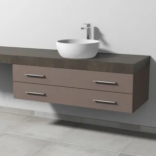 Sanipa Waschtischunterbau mit Auszügen 2morrow (G3407) 340x1200x520 Taupe-Matt, G34071T G34071T