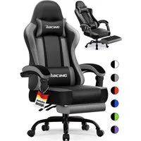 Hiazurm Gaming-Stuhl Gaming Stuhl Chair Gamer Sessel - Ergonomischer Gamer Stuhl (Tragkraft 150 Kg), Gamingstuhl mit Fußstütze Kopfstütze und Lordosenstütz PC Sessel