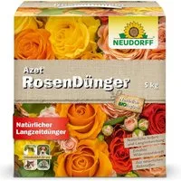Neudorff Blumendünger Azet RosenDünger 5 kg, mit 100 Tagen Langzeitwirkung, für langanhaltend farbenfrohe Rosen, Stauden und Blütenpflanzen, aus natürlichen Rohstoffen