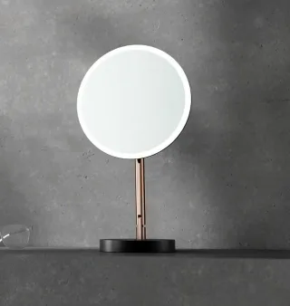 Neuesbad Serie 600 Kosmetik-Spiegel, stehend mit LED-Beleuchtung rose gold ADI_R812