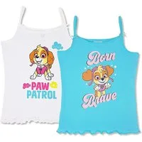 PAW PATROL Unterhemd 2x Mädchen Unterhemden Doppelpack 98/104 110/116 122/128 (Packung, 2er PACK)