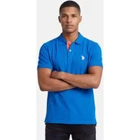 U.S. Polo Assn. Poloshirt USRyyan Piqué Shirt aus Baumwolle Poloshirt mit Knopfleiste und Logostickerei