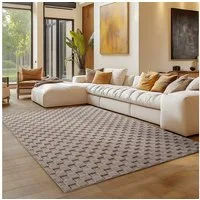 Carpettex Designteppich Einfarbig Boucle Loop, Rechteckig, Höhe: 7 mm, Teppich Wohnzimmer, Schlafzimmer, Gästezimmer