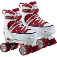 Roller Skates Gr. 28-31, Rollschuhe rot/weiß, Sneaker-Look