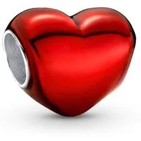 Pandora Charm-Einhänger Pandora Moments Rotes Metallic-Herz Charm 793337C02 (1-tlg)