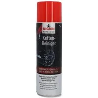 NIGRIN Moto-Bike Ketten-Reiniger Spray 500ml Motorrad Reinigungsspray (1-St. 1x Kettenreiniger-Spray 500ml Ring-Ketten Ketten-Reinigung Antriebsketten O, Z- und X-Ring Schutz)