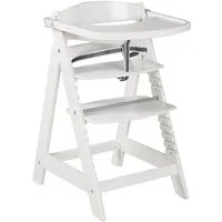 roba® Hochstuhl Treppenhochstuhl Sit Up Click & Fun, weiß, aus Holz