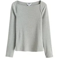Next Langarmshirt Langärmeliges, geripptes Rundhals-Oberteil (1-tlg)