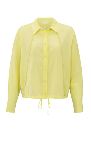 Yaya - Bluse mit dezenten Stitching-Details gelb - Gr. - 34