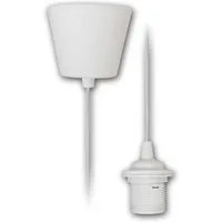 McShine Lampenfassung E27 Lampenaufhängung weiß, 230V/60W, Textil-Kabel
