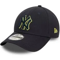New Era Baseball Cap New York Yankees MLB Team Outline Blau Verstellbare 9Forty Cap New Era (1-St)