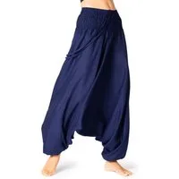 PANASIAM Haremshose Aladinhose einfarbig Haremshose aus 100% natürlicher Viskose Pumphose für Damen bequeme Freizeithose Pluderhose