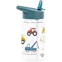 A Little Lovely Company Trinkflasche Trinkflasche 450ml mit Trinkhalm Wasserflasche Kinderflasche