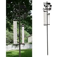 CEPEWA Wetterstation Barometer Regenmesser Thermometer Wetterstation