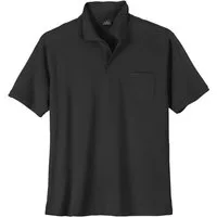 RAGMAN Poloshirt Ragman Softknit Poloshirt Übergröße schwarz